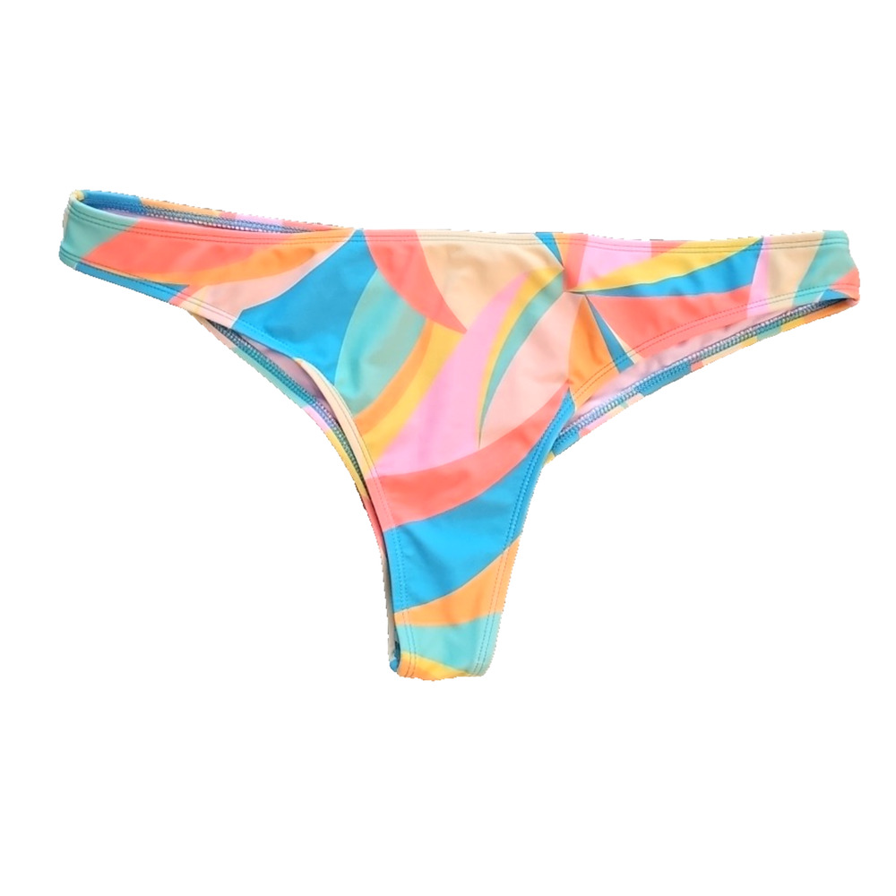 Wild Fable Bright Geometric Colored Cheeky Bikini Bottom Size L (12/14) (NWOT)